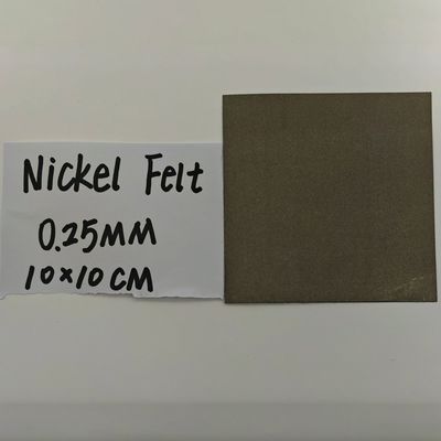 30-50% Porosidade Filtro de fibra de níquel 0,25 mm Espessura AEM Eletrólise de água Produção de hidrogênio
